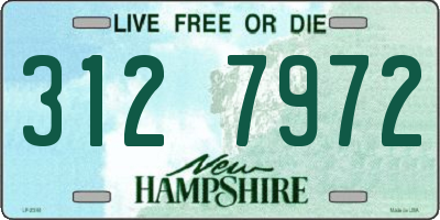 NH license plate 3127972
