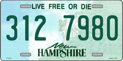 NH license plate 3127980