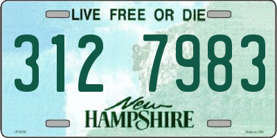 NH license plate 3127983