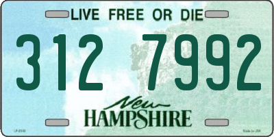 NH license plate 3127992
