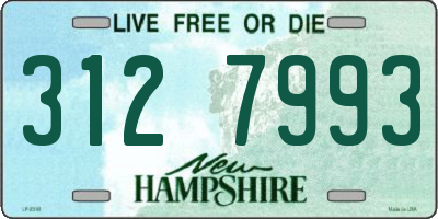 NH license plate 3127993