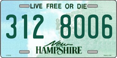 NH license plate 3128006