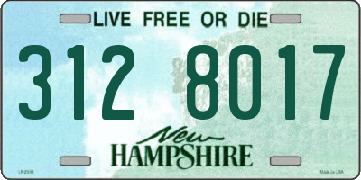 NH license plate 3128017