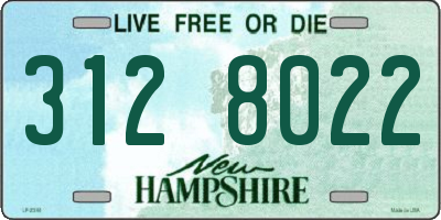 NH license plate 3128022