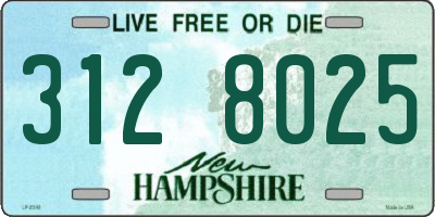 NH license plate 3128025