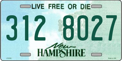 NH license plate 3128027