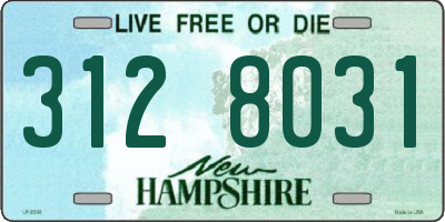 NH license plate 3128031
