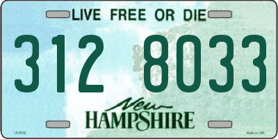 NH license plate 3128033