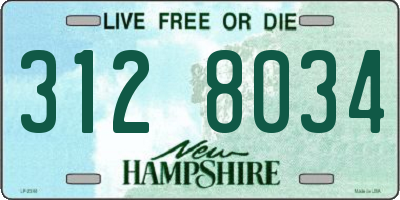 NH license plate 3128034
