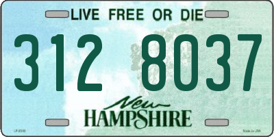 NH license plate 3128037