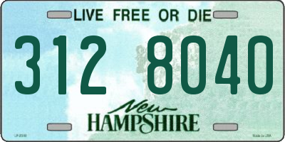 NH license plate 3128040