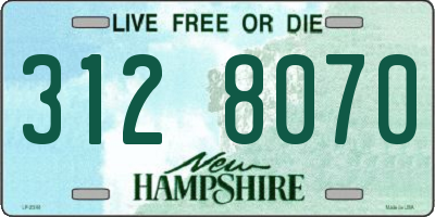 NH license plate 3128070