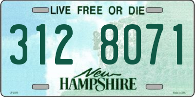 NH license plate 3128071