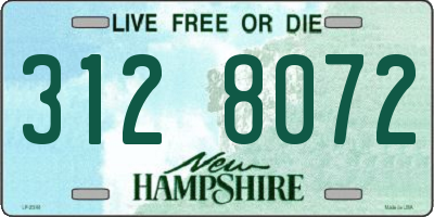 NH license plate 3128072