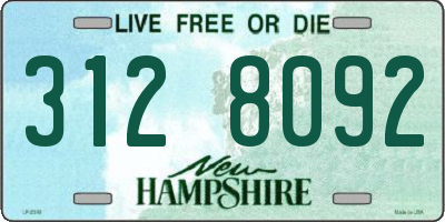 NH license plate 3128092