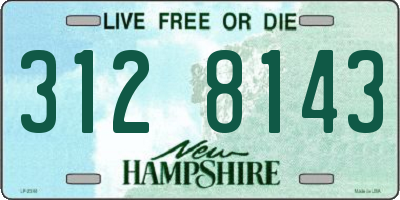 NH license plate 3128143