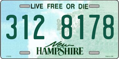 NH license plate 3128178