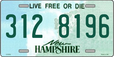 NH license plate 3128196