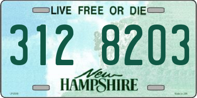NH license plate 3128203