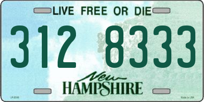 NH license plate 3128333
