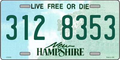 NH license plate 3128353