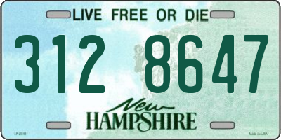 NH license plate 3128647