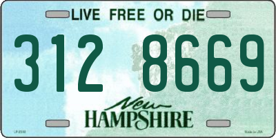 NH license plate 3128669