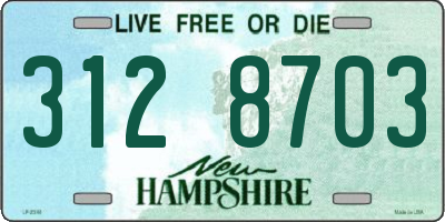 NH license plate 3128703