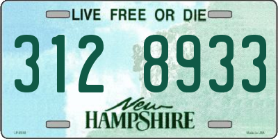NH license plate 3128933