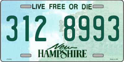 NH license plate 3128993