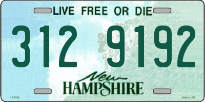 NH license plate 3129192