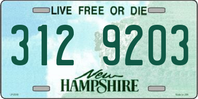 NH license plate 3129203