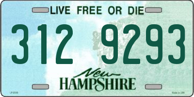 NH license plate 3129293