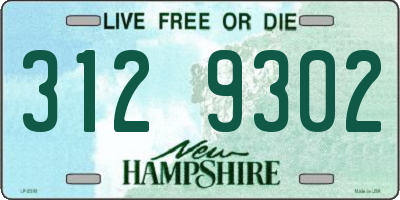 NH license plate 3129302
