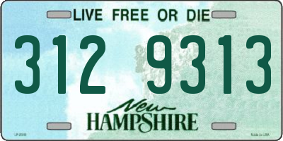 NH license plate 3129313