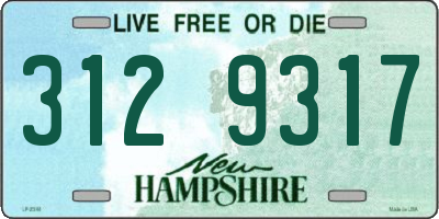 NH license plate 3129317