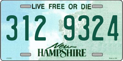 NH license plate 3129324