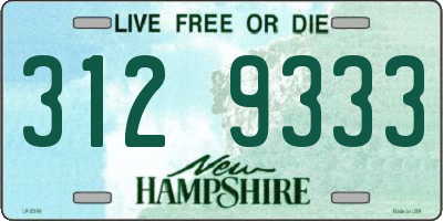 NH license plate 3129333
