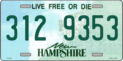 NH license plate 3129353