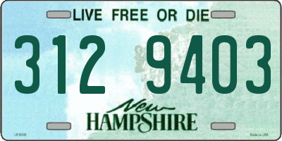 NH license plate 3129403