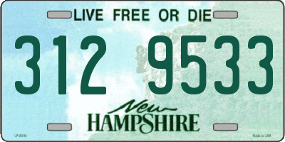 NH license plate 3129533