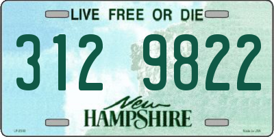NH license plate 3129822