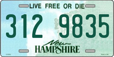 NH license plate 3129835