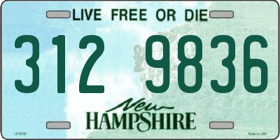 NH license plate 3129836