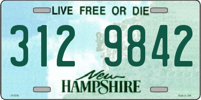 NH license plate 3129842