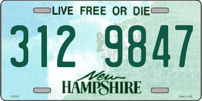 NH license plate 3129847
