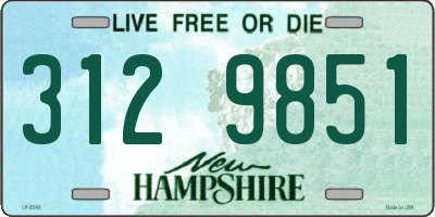 NH license plate 3129851