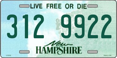 NH license plate 3129922