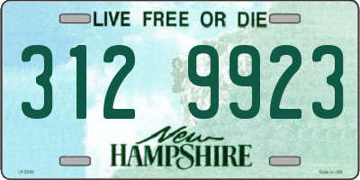 NH license plate 3129923