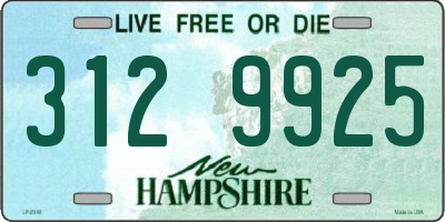 NH license plate 3129925